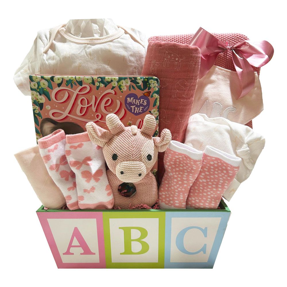 B is for Baby Gift Basket - Pink