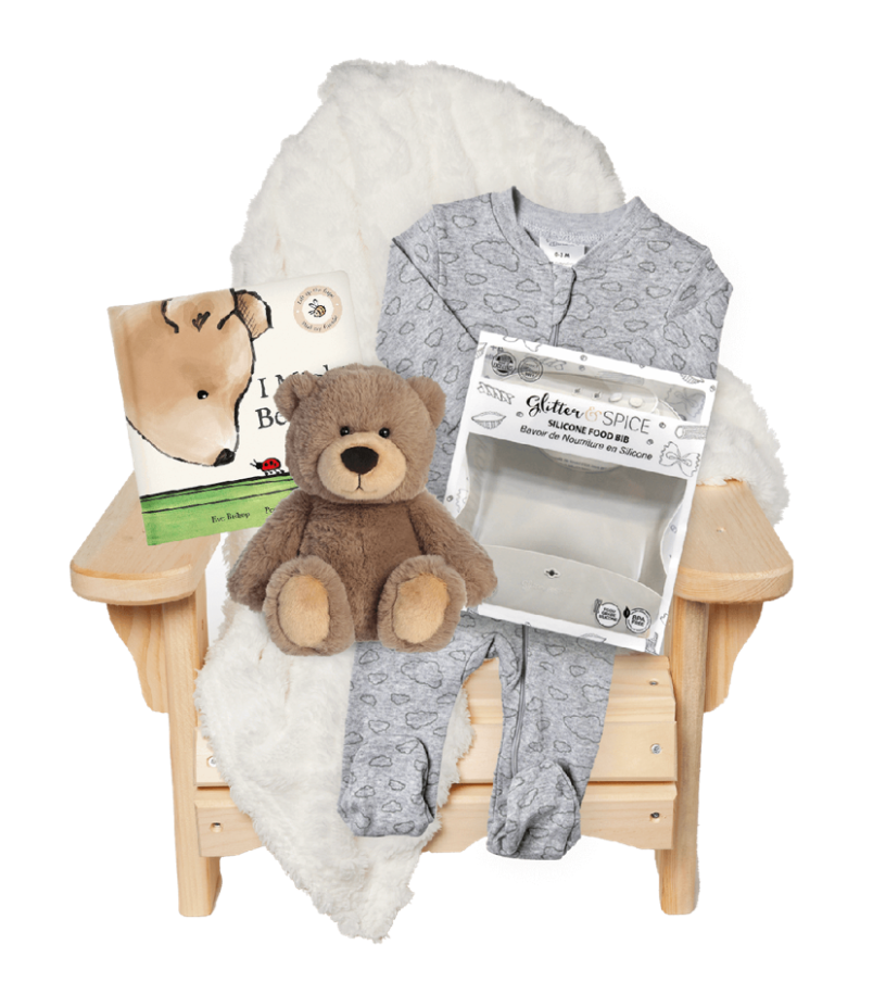 Muskoka Chair Gift Set with Plush Bear