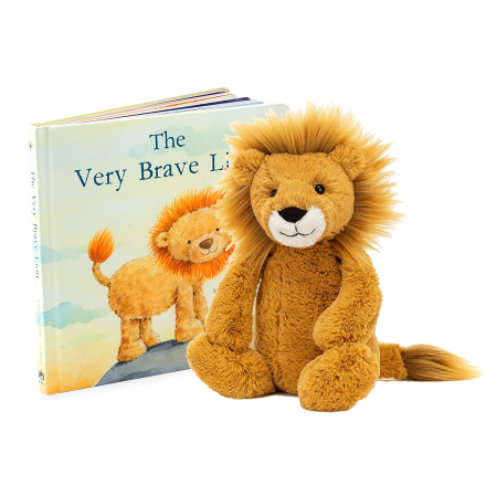 The Very Brave Lion Book + Plush Buddy Set