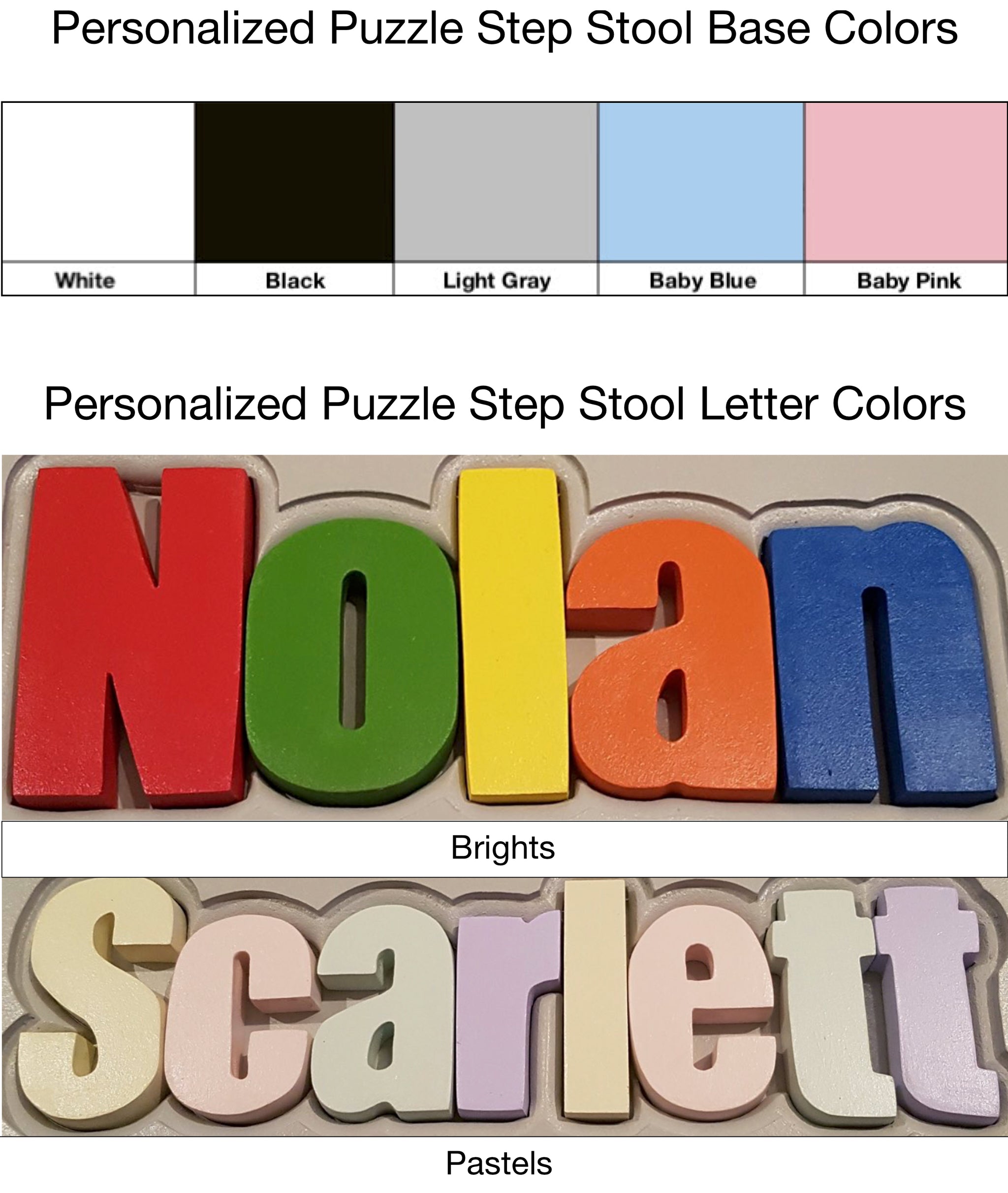 Personalized Puzzle Step Stool