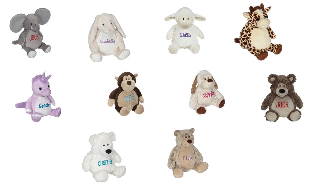 Personalized Plush Stuffed Animal Buddy - Assorted Styles