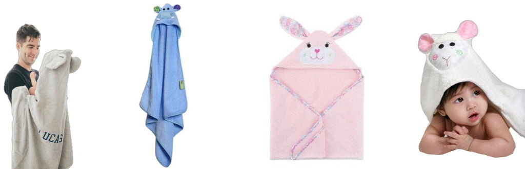 Personalized Hooded Towel in Assorted Animal Styles