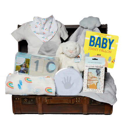 Bunny Buddy Deluxe Suitcase Gift Set - Neutral